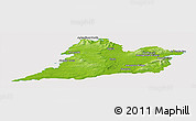 Physical Panoramic Map of Clare, cropped outside