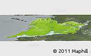 Physical Panoramic Map of Clare, darken, semi-desaturated