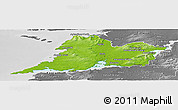 Physical Panoramic Map of Clare, desaturated
