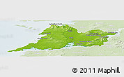 Physical Panoramic Map of Clare, lighten