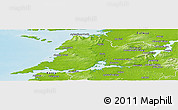 Physical Panoramic Map of Clare