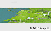 Physical Panoramic Map of Clare, satellite outside