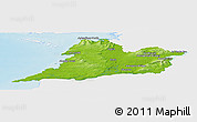 Physical Panoramic Map of Clare, single color outside