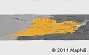 Political Panoramic Map of Clare, darken, desaturated