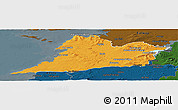 Political Panoramic Map of Clare, darken