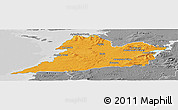 Political Panoramic Map of Clare, desaturated