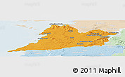 Political Panoramic Map of Clare, lighten