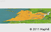 Political Panoramic Map of Clare, satellite outside