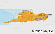 Political Panoramic Map of Clare, single color outside