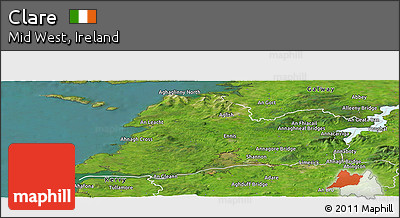 Satellite Panoramic Map of Clare