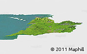 Satellite Panoramic Map of Clare, single color outside
