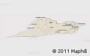 Shaded Relief Panoramic Map of Clare, cropped outside