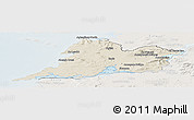 Shaded Relief Panoramic Map of Clare, lighten