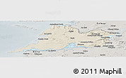 Shaded Relief Panoramic Map of Clare, semi-desaturated