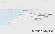 Silver Style Panoramic Map of Clare, single color outside
