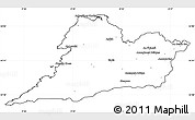 Blank Simple Map of Clare, cropped outside
