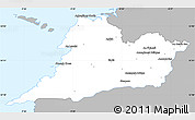 Gray Simple Map of Clare, single color outside