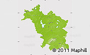 Physical Map of Midlands, cropped outside