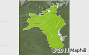 Physical 3D Map of Roscommon, darken, semi-desaturated