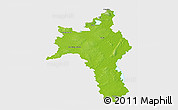 Physical 3D Map of Roscommon, single color outside