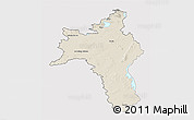 Shaded Relief 3D Map of Roscommon, cropped outside