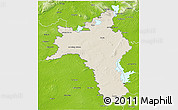 Shaded Relief 3D Map of Roscommon, physical outside