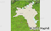 Shaded Relief 3D Map of Roscommon, satellite outside