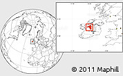 Blank Location Map of Roscommon, highlighted parent region