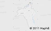 Silver Style Map of Roscommon, single color outside