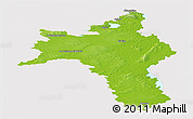 Physical Panoramic Map of Roscommon, cropped outside