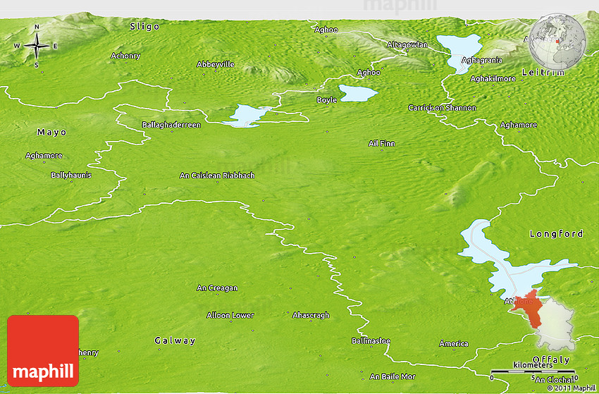 Physical Panoramic Map of