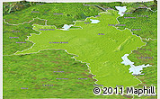 Physical Panoramic Map of Roscommon, satellite outside
