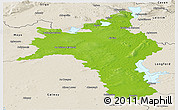 Physical Panoramic Map of Roscommon, shaded relief outside