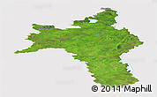 Satellite Panoramic Map of Roscommon, cropped outside