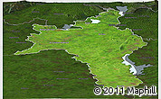 Satellite Panoramic Map of Roscommon, darken