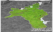 Satellite Panoramic Map of Roscommon, desaturated