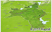 Satellite Panoramic Map of Roscommon, physical outside
