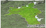 Satellite Panoramic Map of Roscommon, semi-desaturated