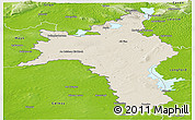 Shaded Relief Panoramic Map of Roscommon, physical outside