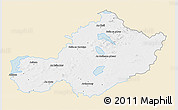 Classic Style 3D Map of Westmeath, single color outside