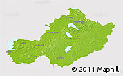 Physical 3D Map of Westmeath, cropped outside