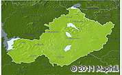 Physical 3D Map of Westmeath, darken
