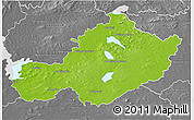 Physical 3D Map of Westmeath, desaturated