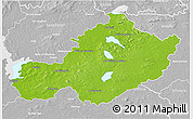 Physical 3D Map of Westmeath, lighten, desaturated