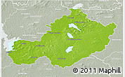 Physical 3D Map of Westmeath, lighten, semi-desaturated