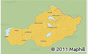 Savanna Style 3D Map of Westmeath, single color outside