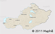 Shaded Relief 3D Map of Westmeath, single color outside