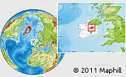 Physical Location Map of Westmeath, highlighted country