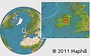 Satellite Location Map of Westmeath