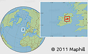 Savanna Style Location Map of Westmeath, within the entire country